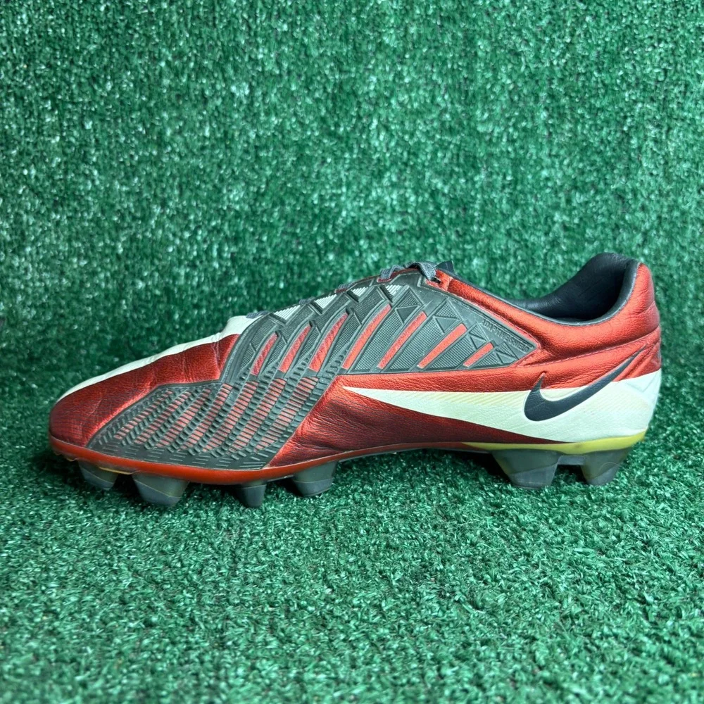 Nike T90 Laser IV FG Kanga-Lite Football Soccer Cleats Boots Red Black Mens Sz 9
